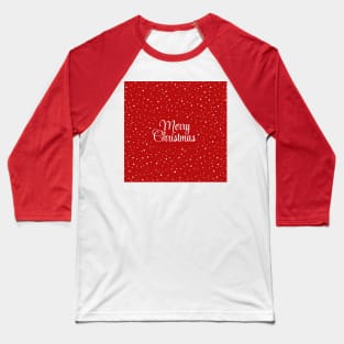 Merry Christmas star pattern. Minimalistic Christmas pattern. Silent night pattern. Christmas starry snowflakes in minimalist style. Baseball T-Shirt